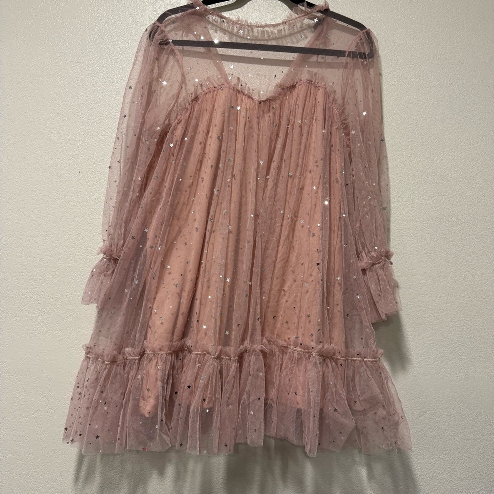 Nasty Gal Pink Mesh Dress